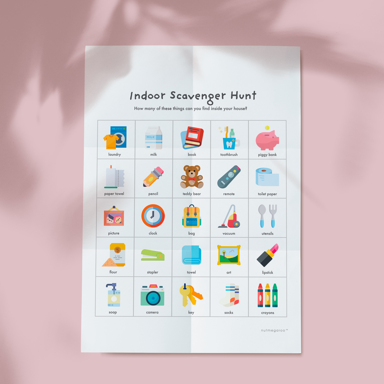 indoor-scavenger-hunt-for-kids-free-printable-nutmegaroo for Free Printable Indoor Scavenger Hunt For Preschoolers Indoor Scavenger Hunt for Kids - Free Printable – Nutmegaroo for Free Printable Indoor Scavenger Hunt For Preschoolers