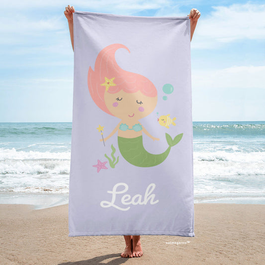 Mermaid Beach Towel Lavender