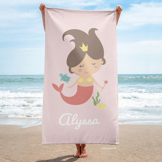 Mermaid Beach Towel Pink