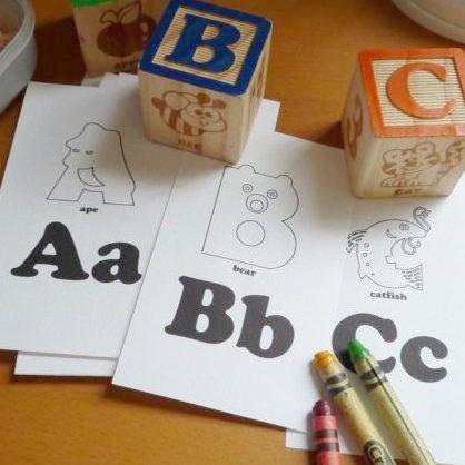 printable alphabet flash cards to color