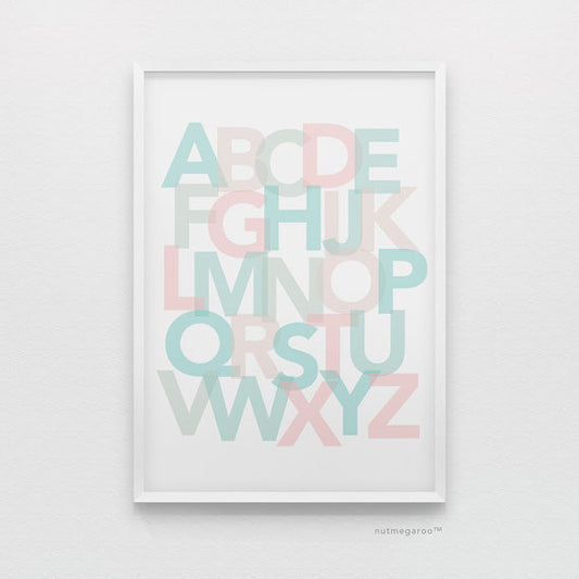 pink and mint art, pink and mint nursery decor, mint nursery decor, pink nursery art, mint nursery art