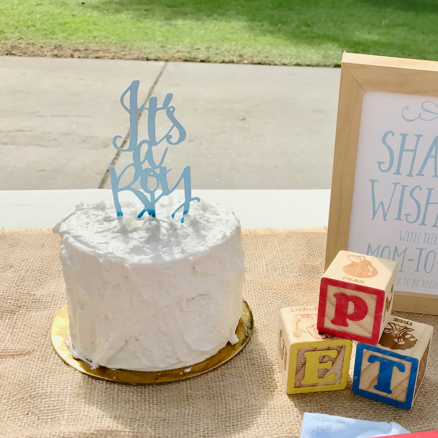 It's a boy baby shower cake topper - SVG