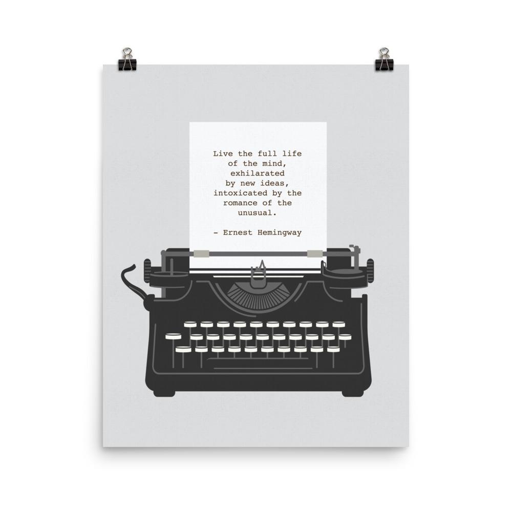 Hemingway quote on typewriter