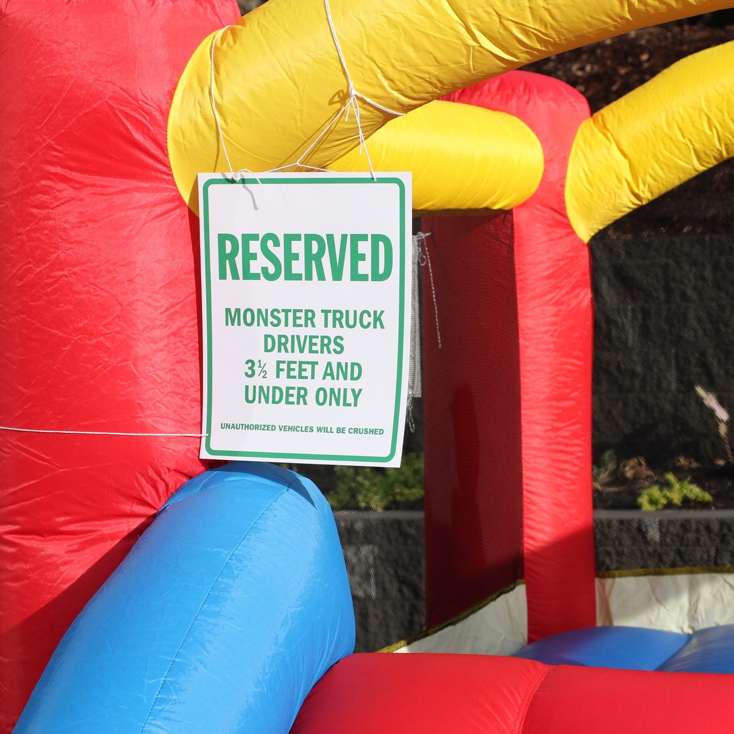 Monster truck birthday party printable decor parking sign