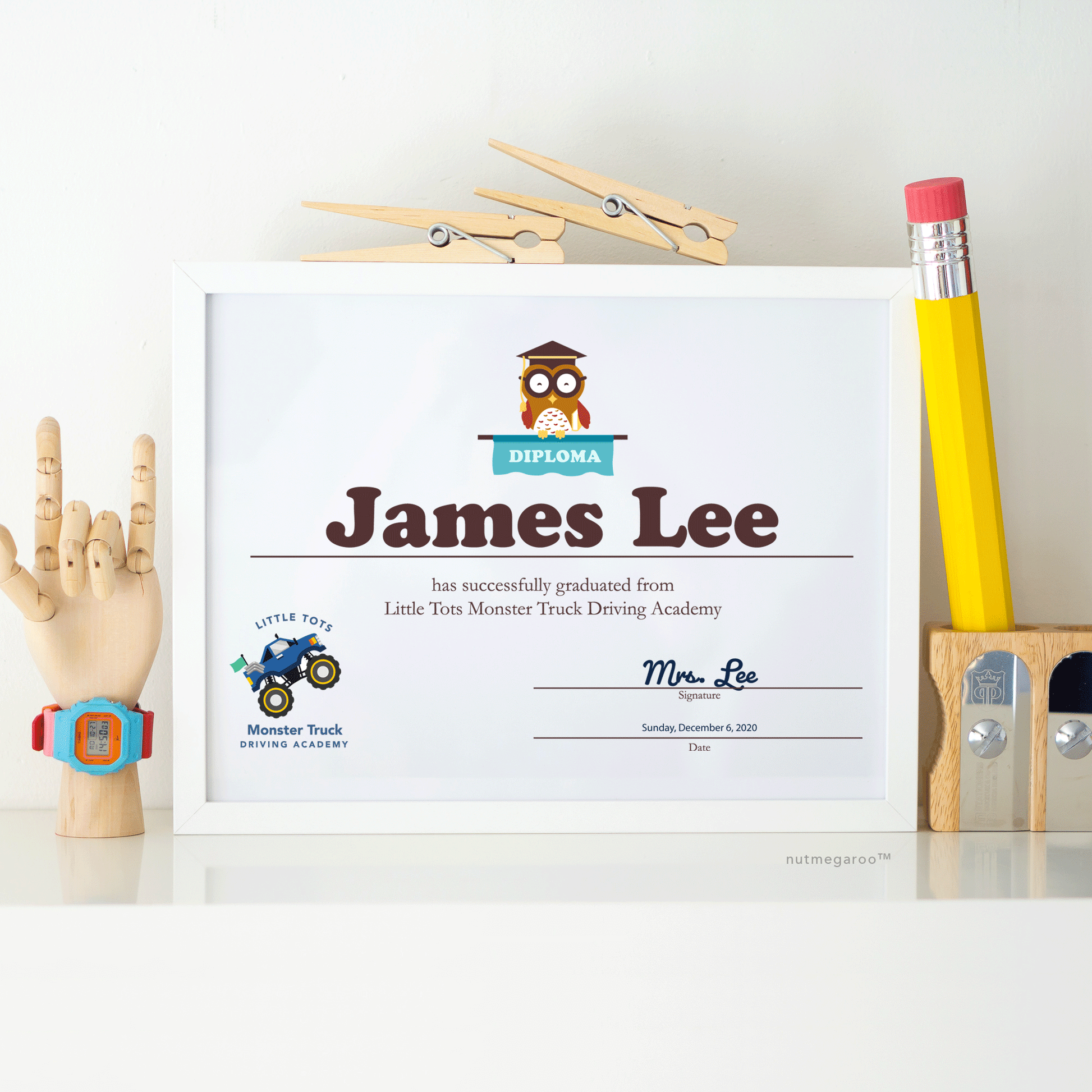 monster truck birthday party printable decor graduation diploma