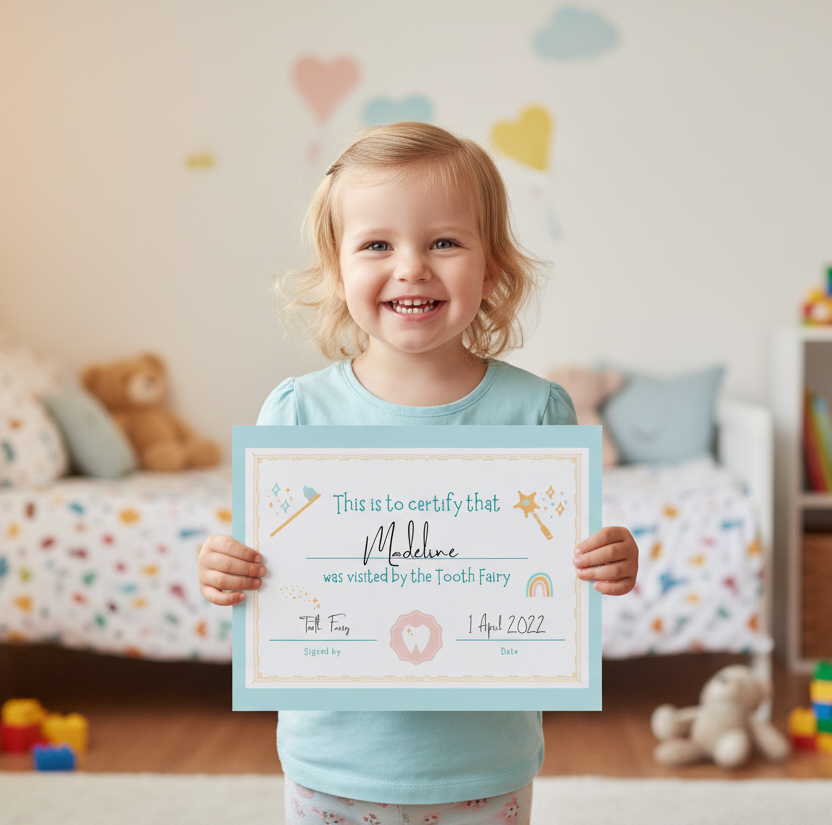 Tooth Fairy Certificate Printable