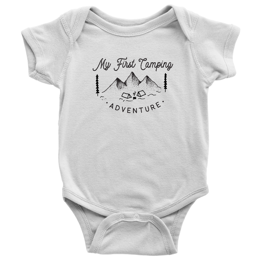 My First Camping Trip Baby Onsie, Baby Bodysuit, Baby Shirt