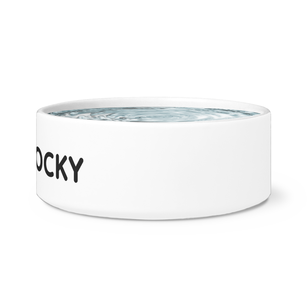 Personalized Black Pug Dog Bowl