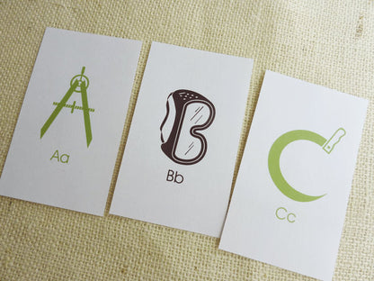Construction ABC Flash Cards Printable 
