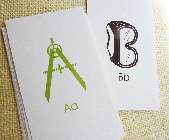 Construction Alphabet Flash Cards Printable