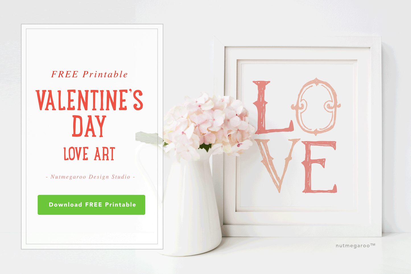 Whimsical Love Art - Valentine's Day Freebie Printable Art