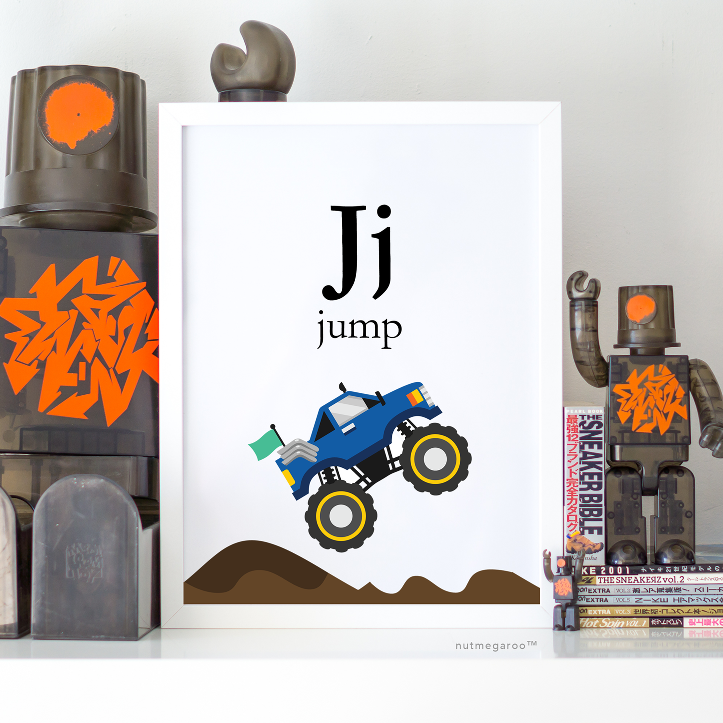 Jj for Jump Monster Truck Artwork - Printable Monster Truck Art