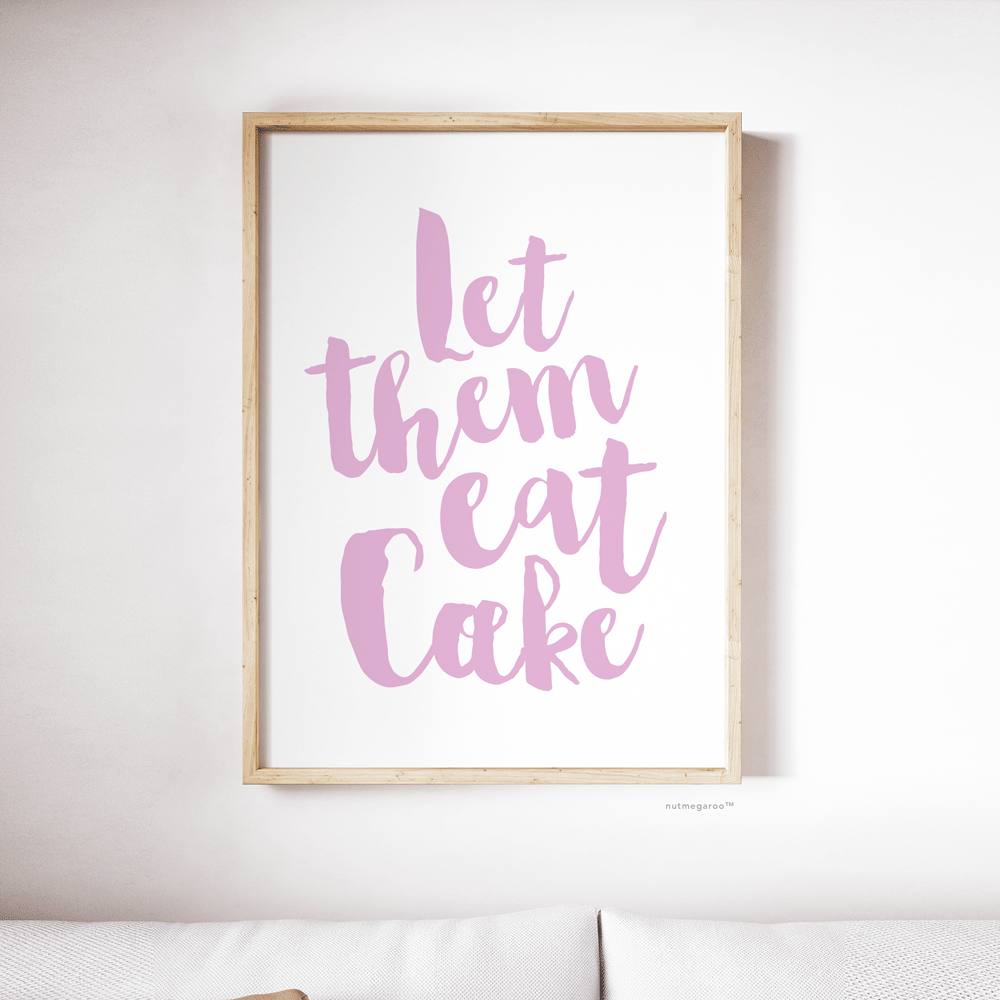 Let them eat cake art print in orchid