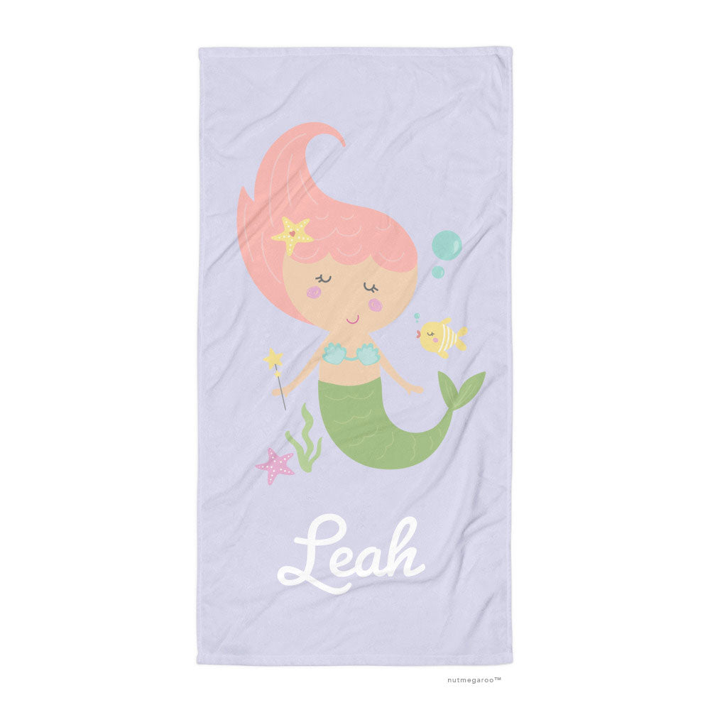 Mermaid Bath Towel Lavender
