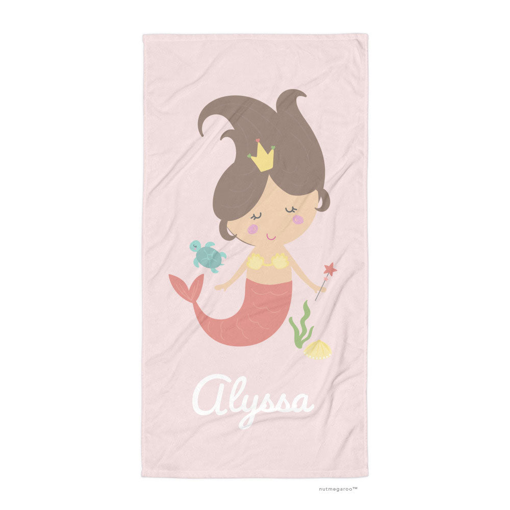 Mermaid Bath Towel Pink