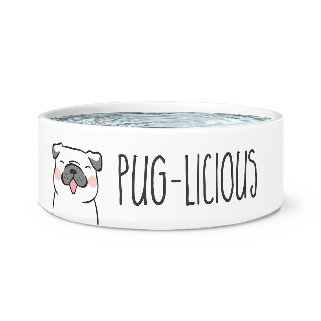 Pug-licious pug dog bowl