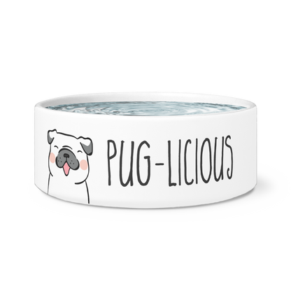 Pug-licious pug dog bowl