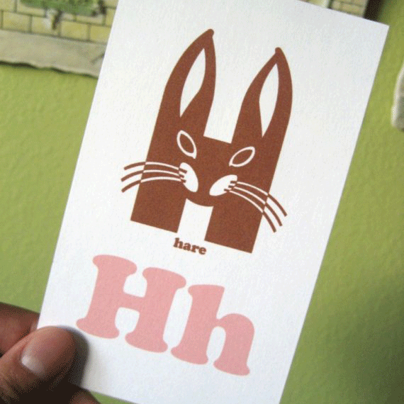 Pink Animal Alphabet Index Flash Cards Printable
