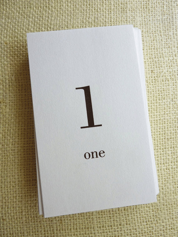 Printable Number Flash Cards