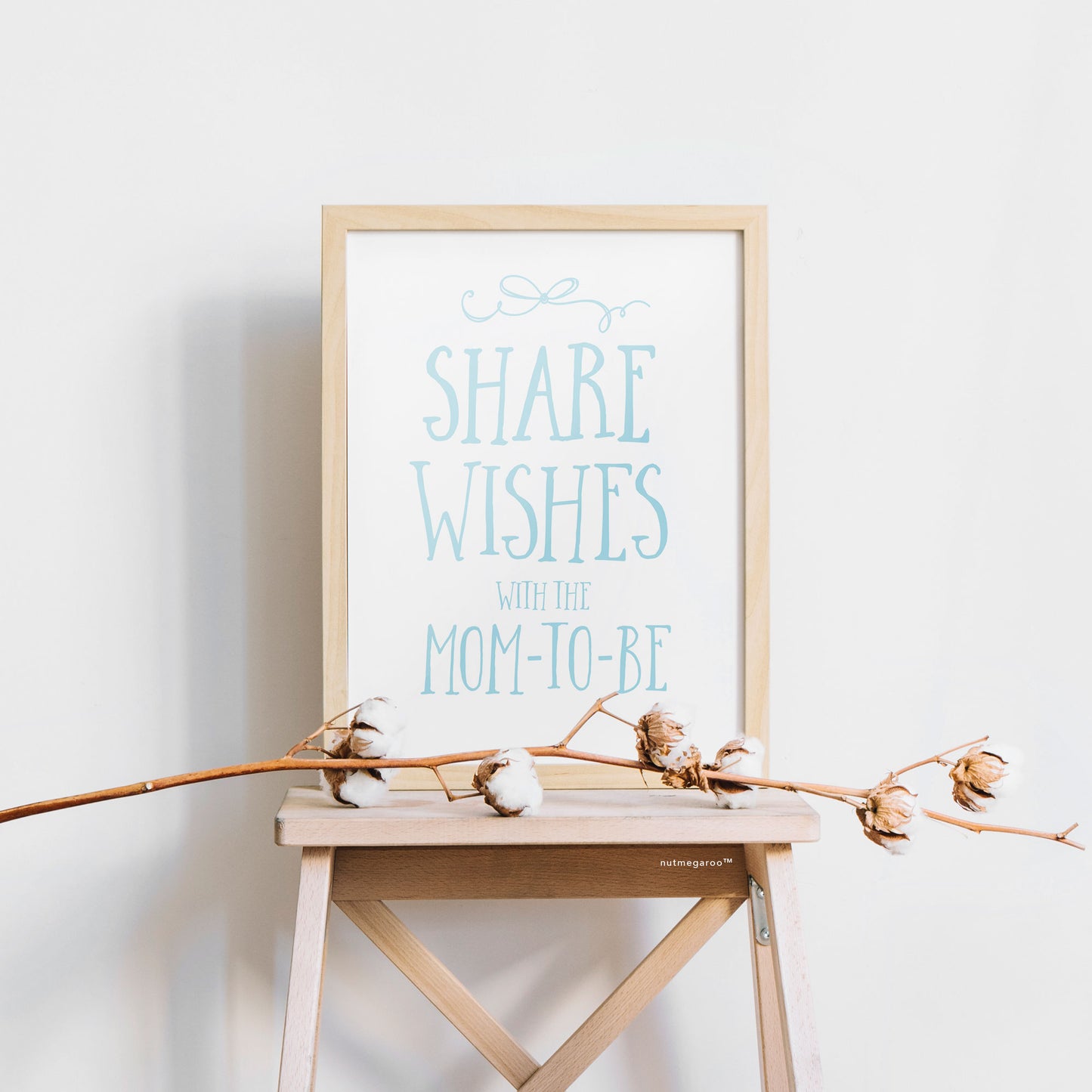 Share your wishes baby shower sign - Printable