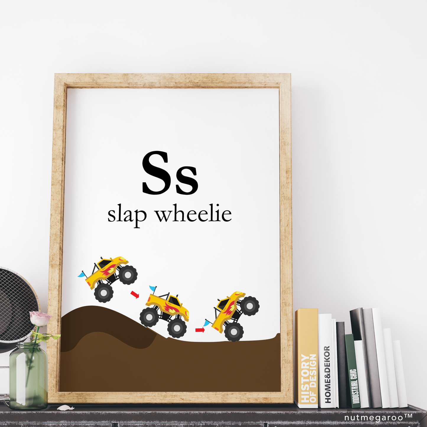 Ss for Slap Wheelie Monster Truck Art - Printable