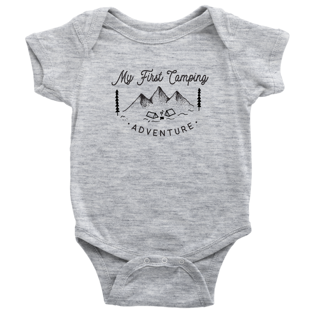 My First Camping Trip Baby Onsie, Baby Bodysuit, Baby Shirt