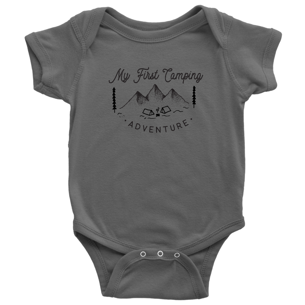 My First Camping Trip Baby Onsie, Baby Bodysuit, Baby Shirt