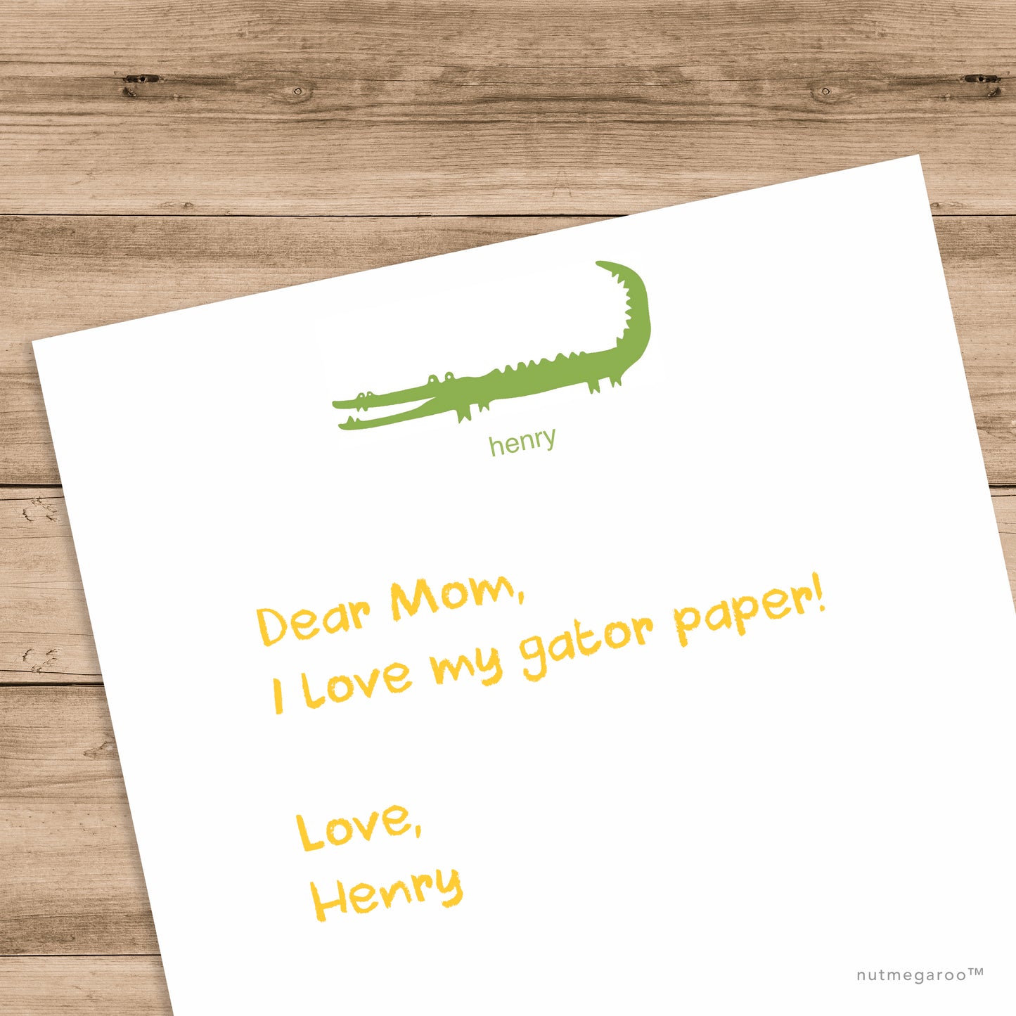 Gator Kids Stationery - Printable