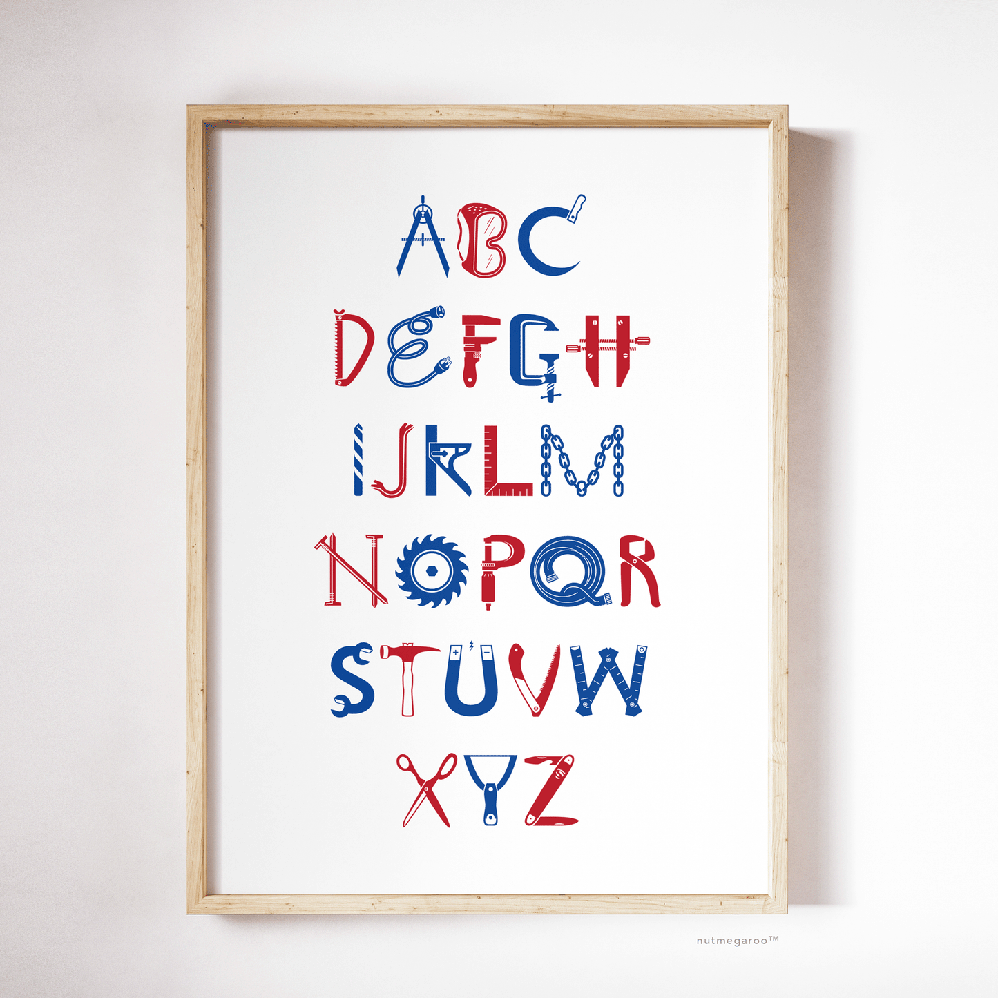 construction alphabet poster