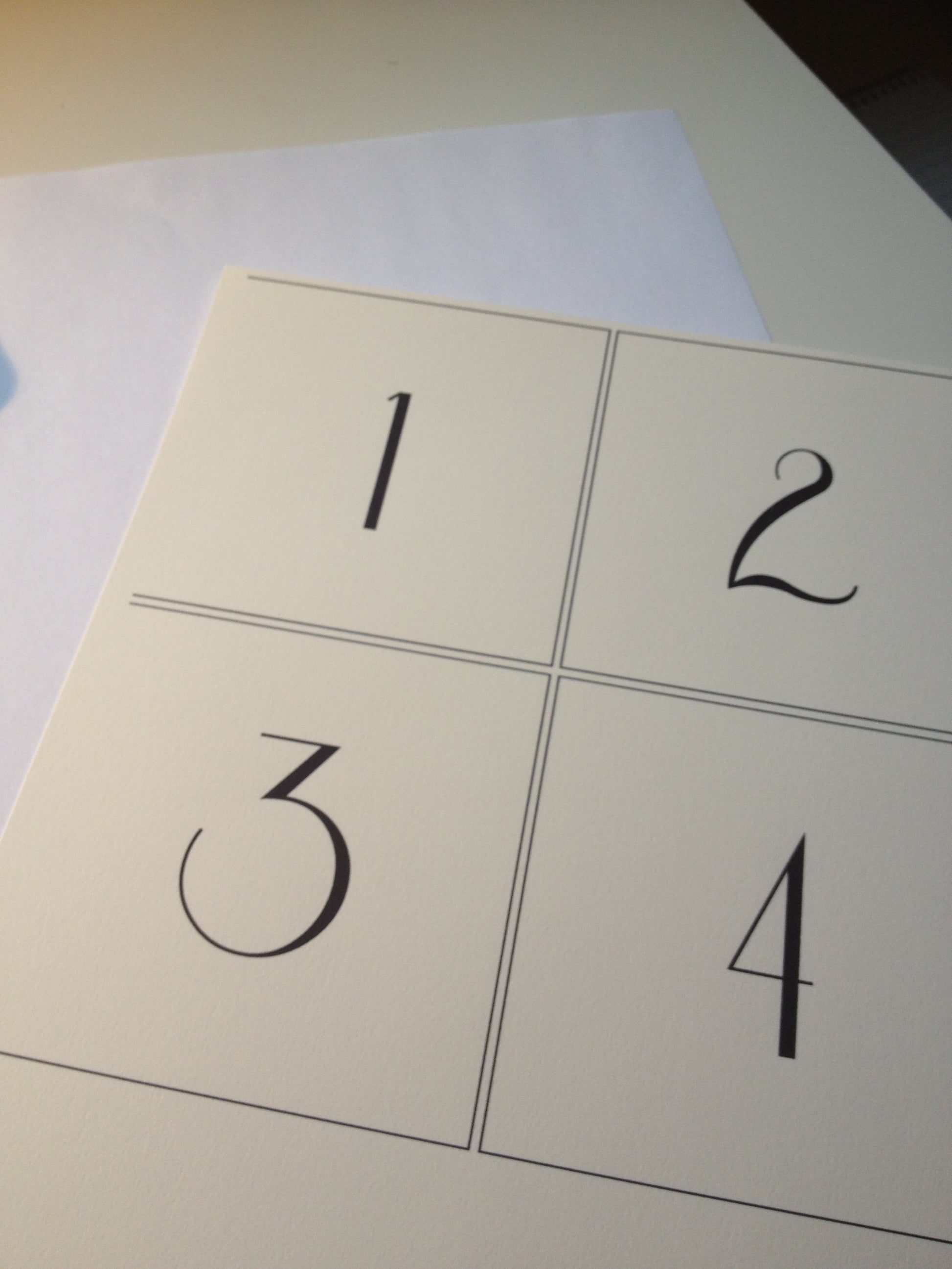 printable wedding table numbers