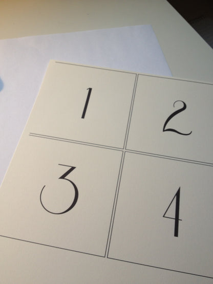 printable wedding table numbers
