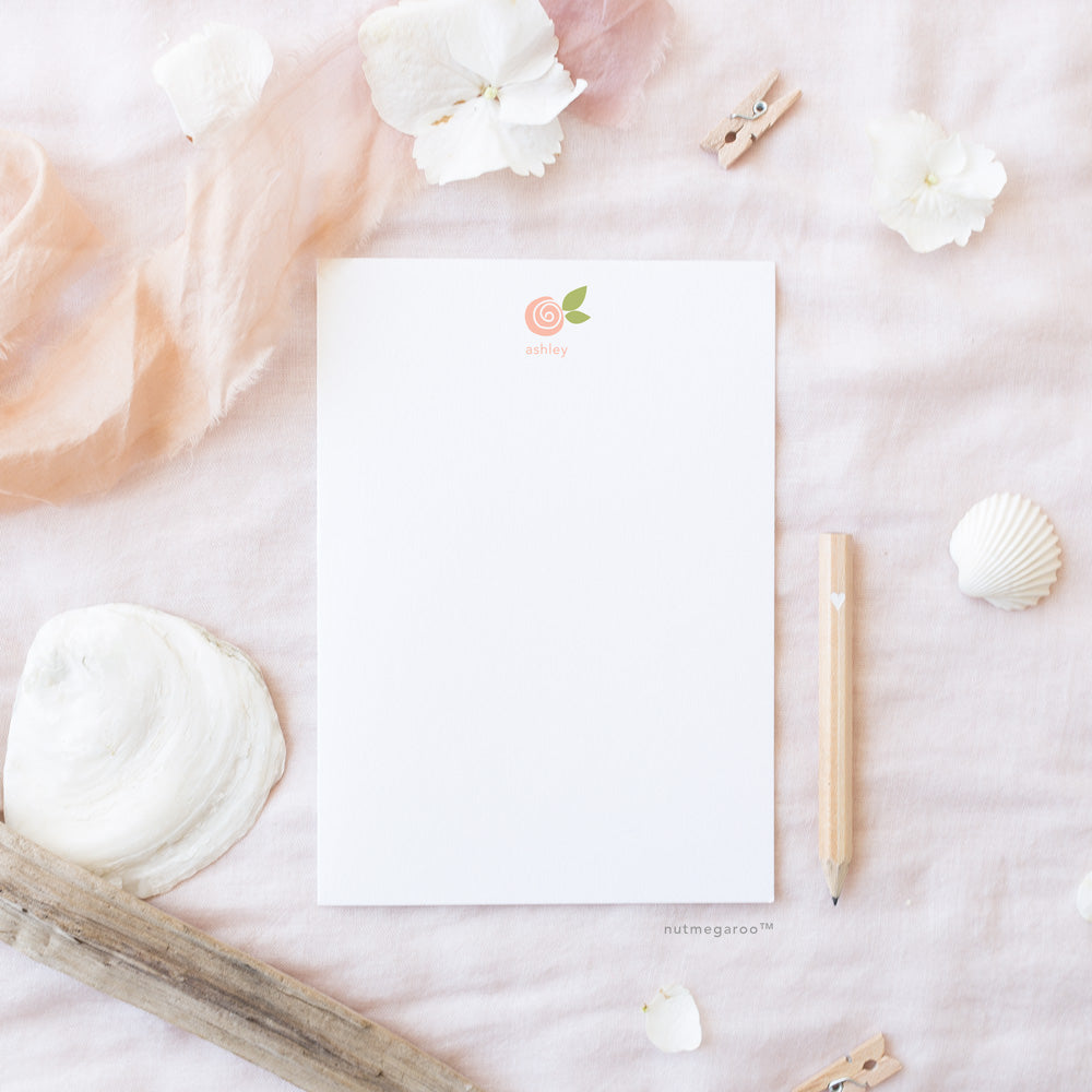 Rose Stationery, Printable Stationery, Girls Stationery