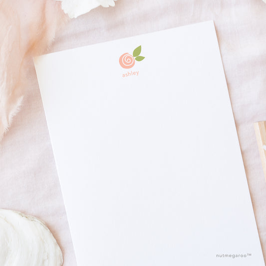 Rose Stationery, Printable Stationery, Girls Stationery, flower stationery