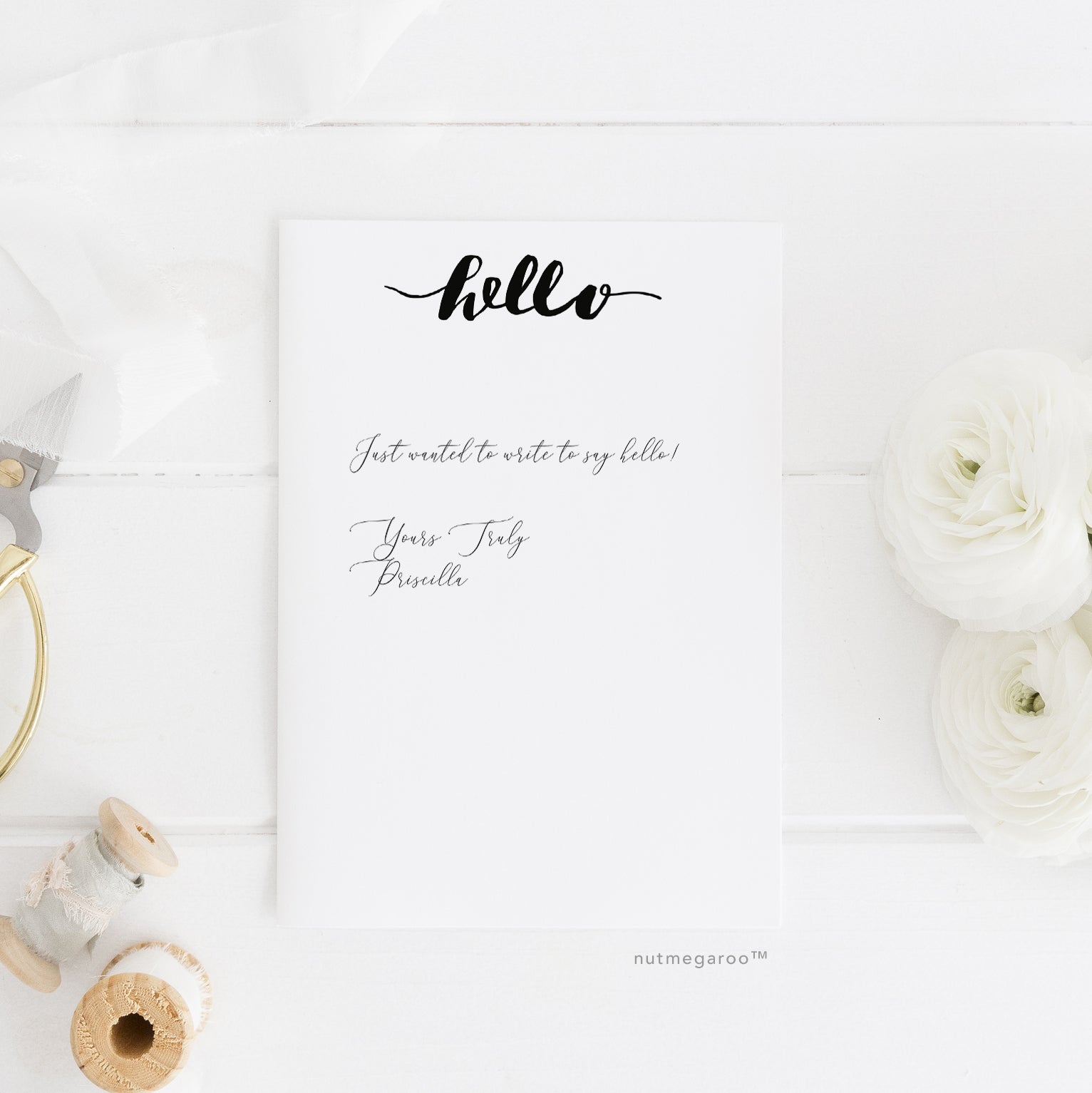 Hello Stationery, Printable Stationery