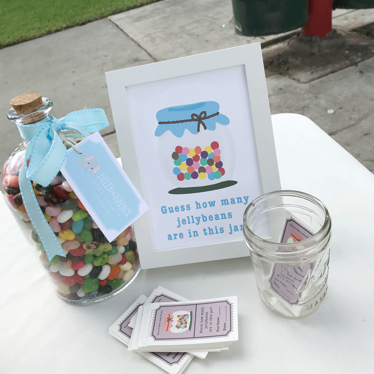 jellybean counting game bridal shower printable sign