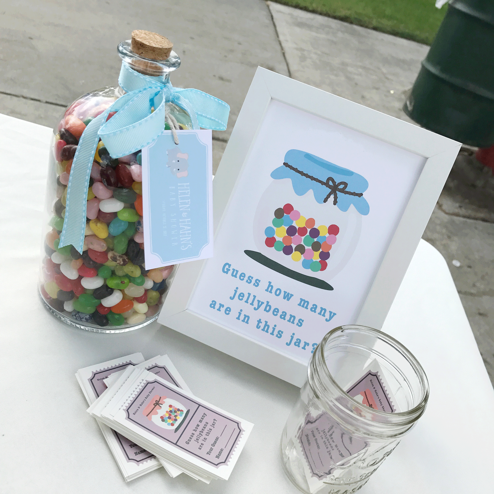 jellybean counting game baby shower printable sign
