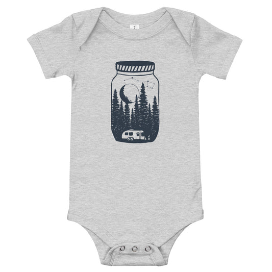 Airstreaming under the moon and stars camping baby onsie bodysuit