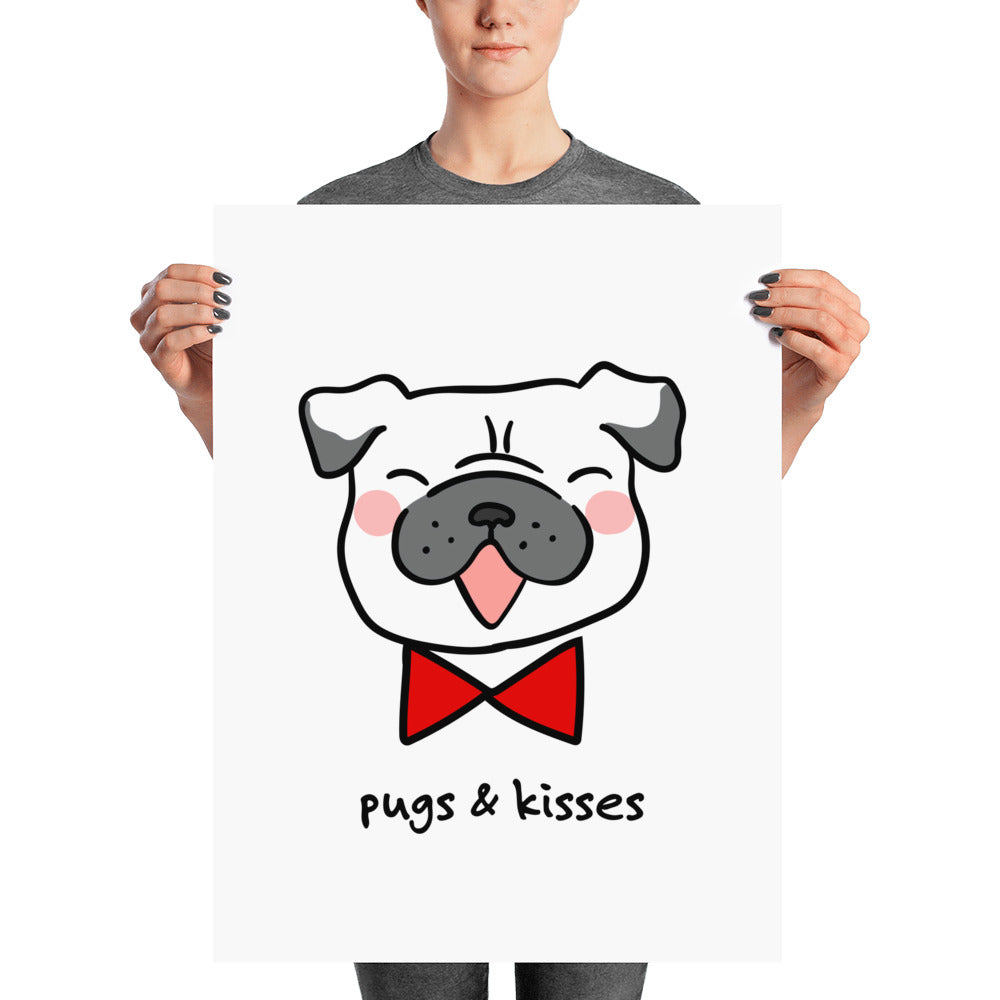 Pugs & Kisses Pug Wall Art