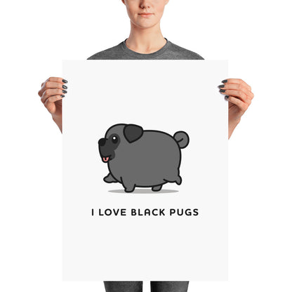 I love black pugs art