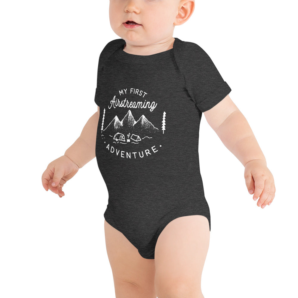 My First Airstreaming Adventure  camping Baby Onsie Bodysuit