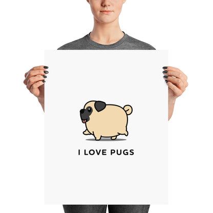 I LOVE PUGS art