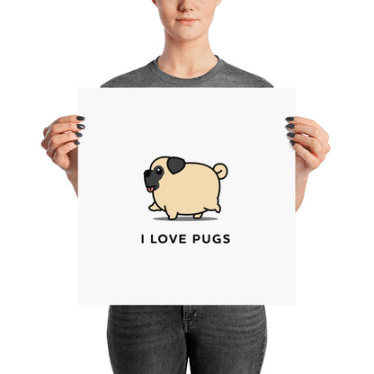 I LOVE PUGS art