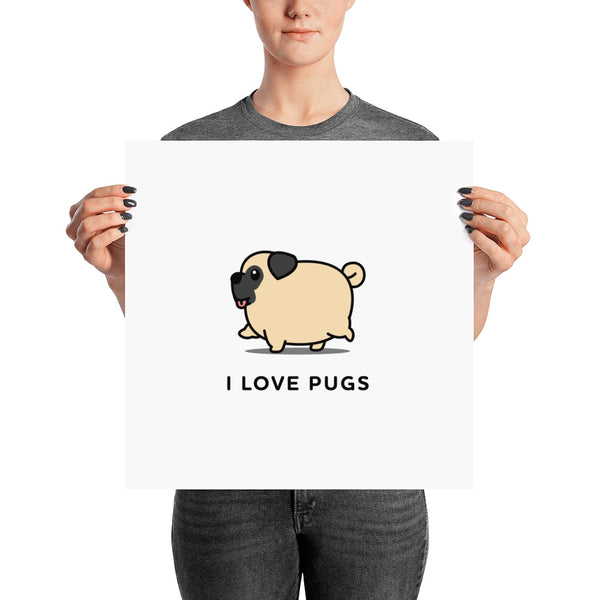 I LOVE PUGS art