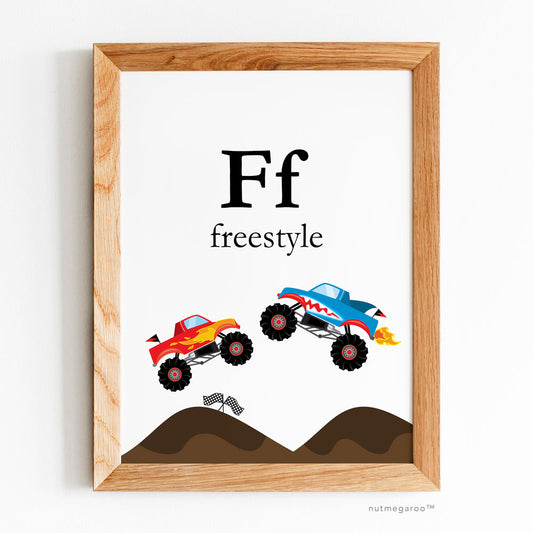 Ff for Freestyle Monster Truck Artwork - Printable