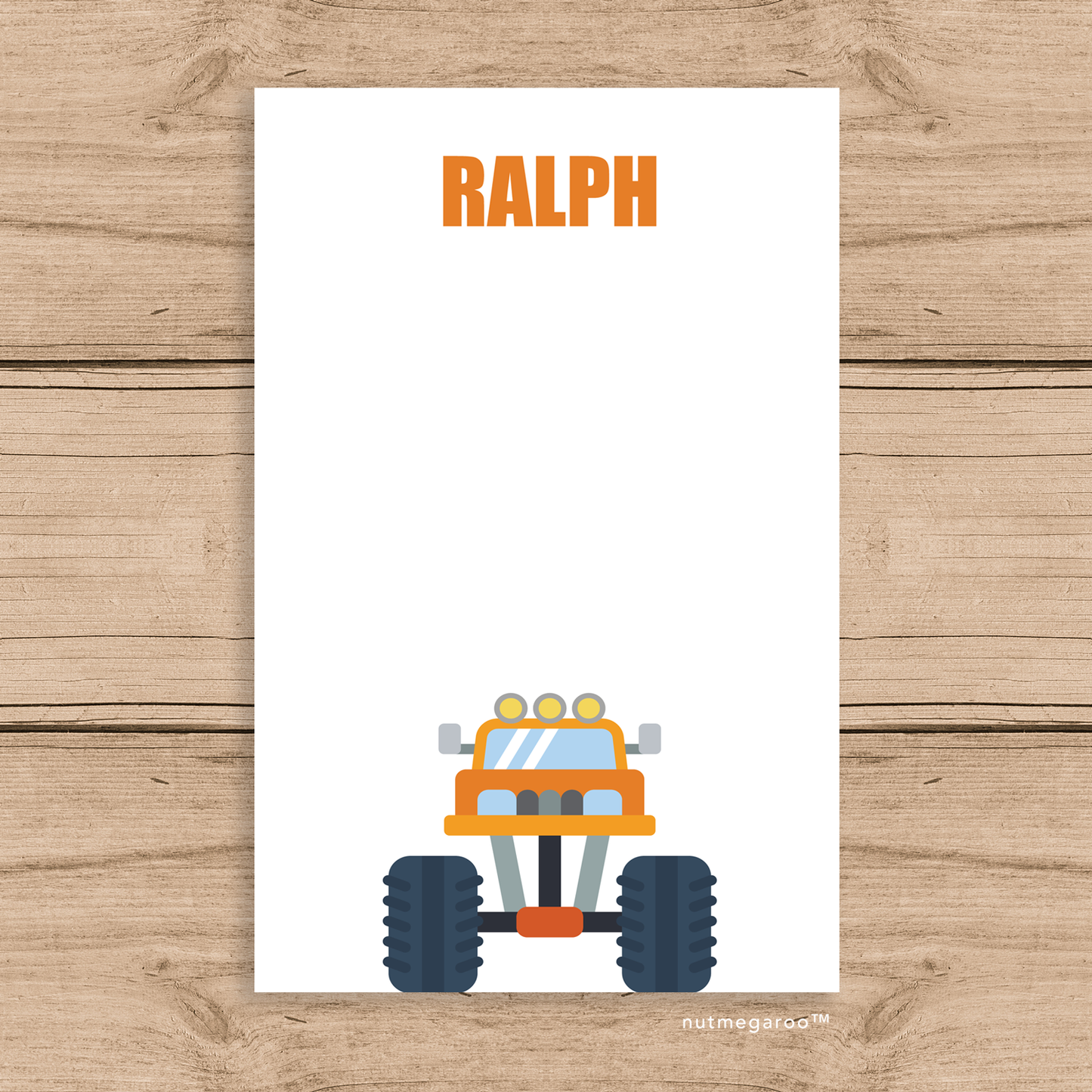 monster truck stationery