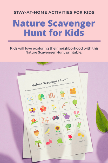 nature scavenger hunt for kids