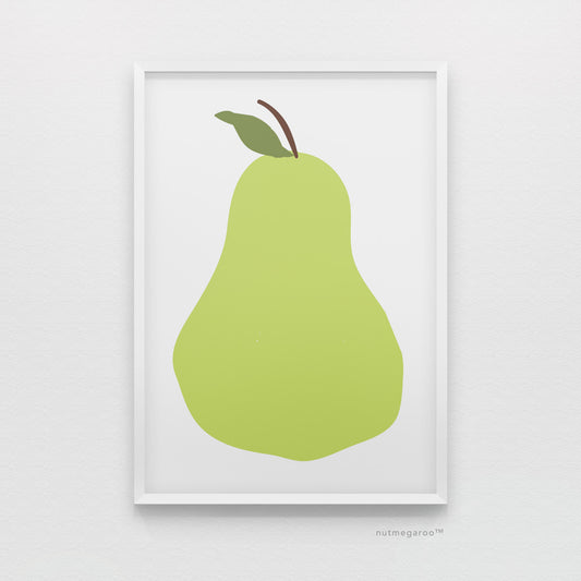 Green Pear Art Print