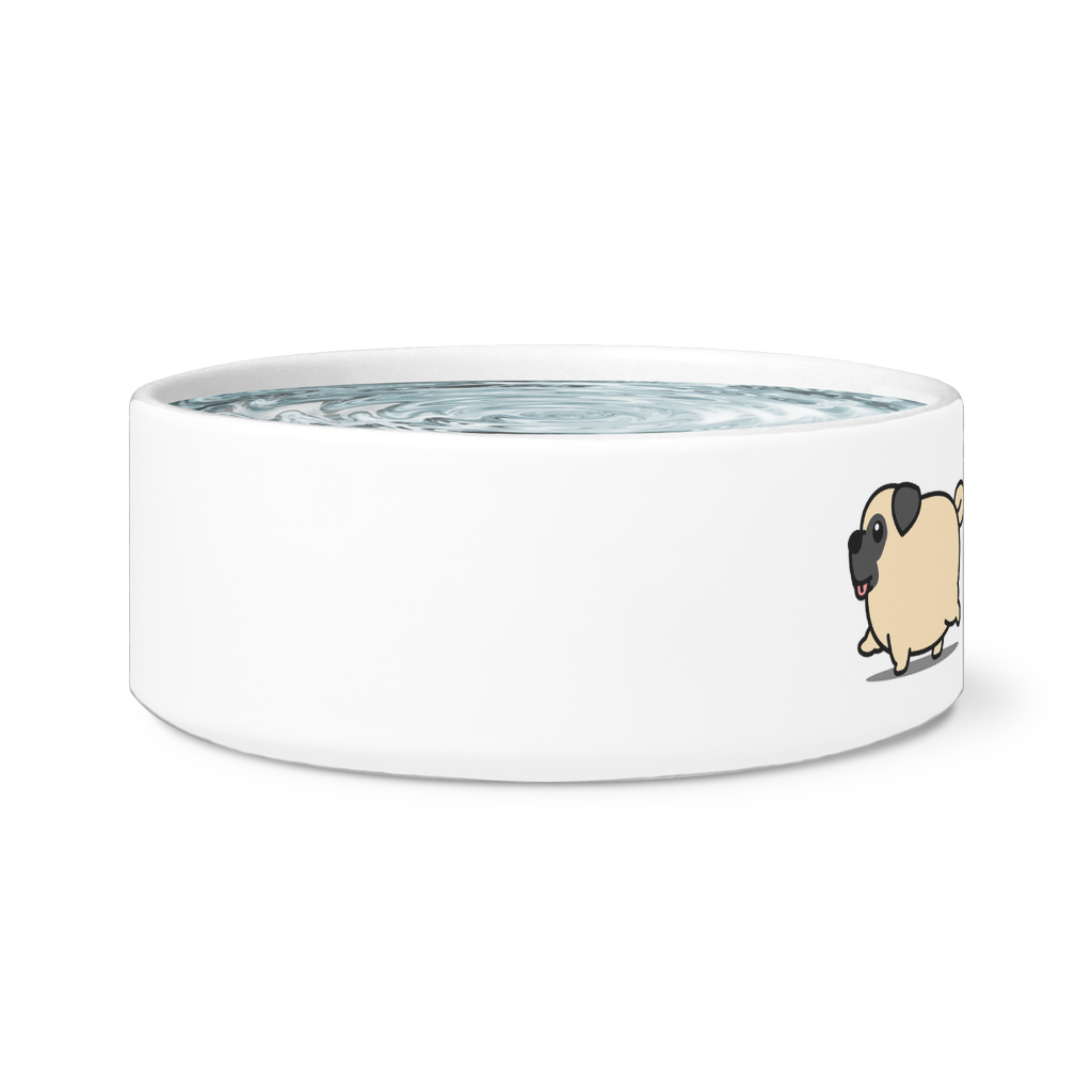 Personalized Pug Pet Dog Bowl