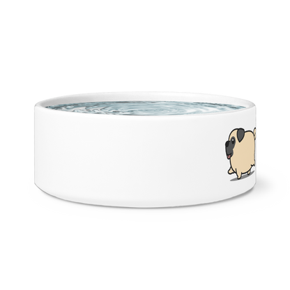 Personalized Pug Pet Dog Bowl